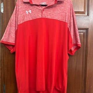 Under Armour Red Polo Shirt Comfortable Casual Wear
